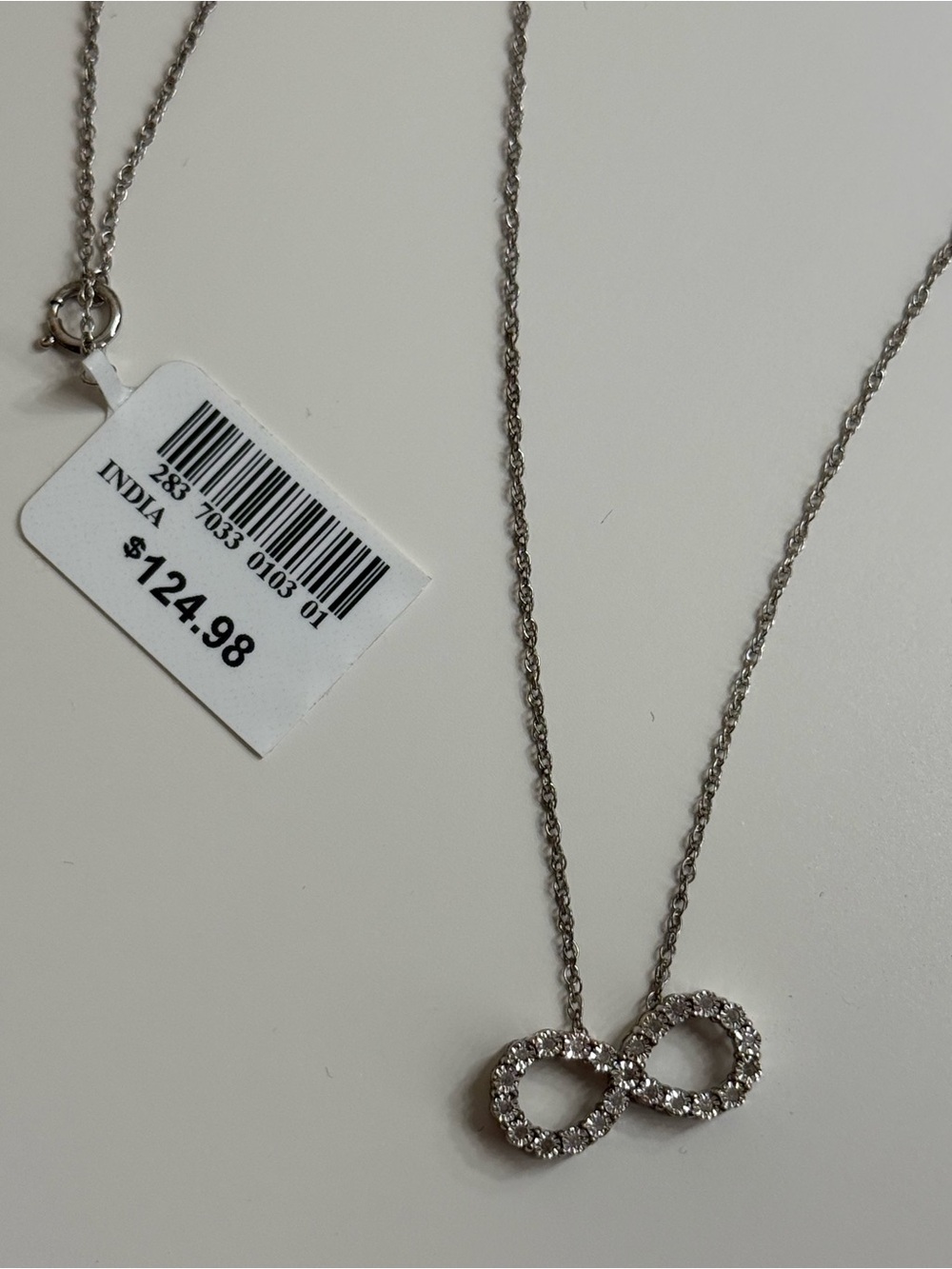 1/10 CTTW DIAMOND | STERLING SILVER - Infinity Pendant Necklace